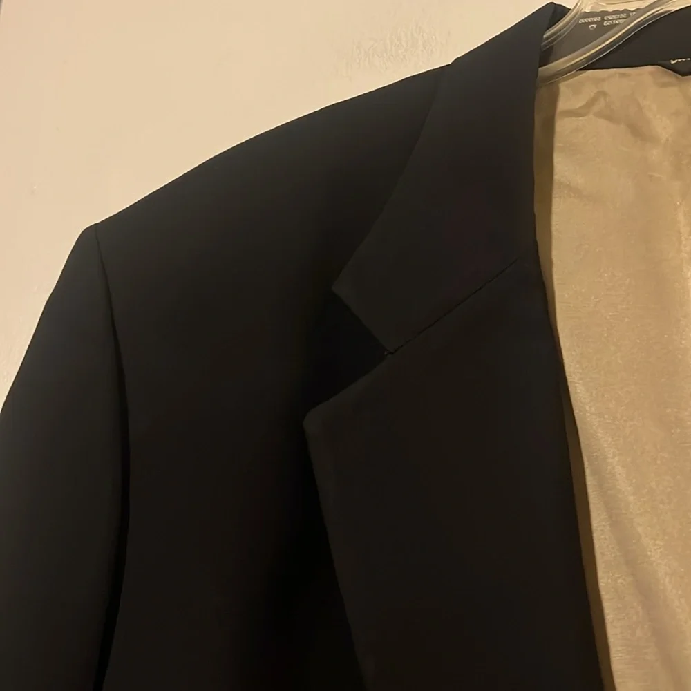 Bill Blass mens black 100% wool gabardine blazer